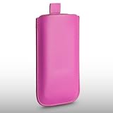 HTC TATTOO PINK LEATHER POCKET POUCH COVER CASE BY CELLAPOD CASES