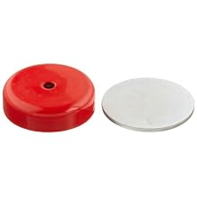 Cast Alnico 5 Shallow Pot Magnet With Keeper, 1-1/2" Outer Diameter, 0.400" Thick, With 0.189" Center Hole And 45 Degree Bevel (Pack of 1)
