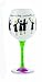 Mud Pie Caps Off Hand Painted Wine Glass