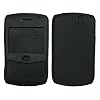 Solid Black Soft Silicone Gel Skin Cover Case for Blackberry Curve 8300 / 8310 / 8320 / 8330 - Non-Retail Packaging