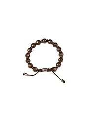 Handmade Bracelet with Stacked 10mm Pyrite Beads and Spaced with Sterling Silver Details