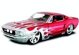 1967 Ford Mustang Shelby GT-500 KR diecast model car 1:18 scale die cast by Jada Toys - Dark Silver