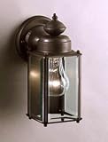 Outdoor Wall 1 Lt, Olde Bronze, Clear Glass