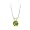 14K Yellow Gold Prong Set 4 MM Peridot Solitaire Pendant with Chain