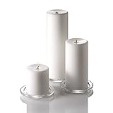 Set of 36 Hand Poured Pillar Candles, White