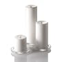 Set of 18 Hand Poured Pillar Candles, White Unscented