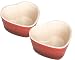 Le Creuset Stoneware Heart Ramekins Set of 2, Cerise