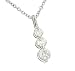 Ladies Past, Present and Future Three (3) Stone Round 2 prong Diamond Pendant (Snowman Style) on Cable Chain Diamond 1.50cttw
