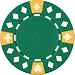Clay Composite Tri Color Diamond Suited Poker Chips 25 11.5 gram Green Poker Chips