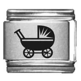 Baby Stroller Laser Italian Charm