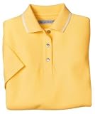 Port Authority Signature - Ladies Zephyr Mesh Sport Shirt with Tipping Banana/Ivory-M