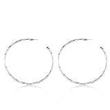 Northern Lights Large Hoop Earrings in Sterling Silver