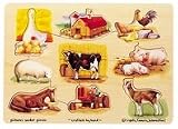 Wooden Farm Puzzle with Pegs
