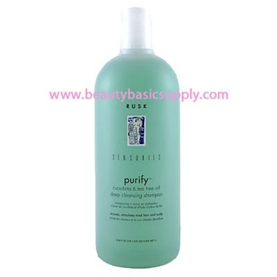 Sensories Purify Cucurbita and Tea Tree Oil Shampoo Unisex by Rusk, 33.8 Ounce