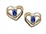 0.54 cttw Genuine Iolite Earrings in 14k White Gold LIFETIME WARRANTY - B00068E89K