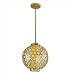Corbett Lighting Bangle Ball Pendant in Silver Leaf with Antique Mist