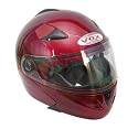 DOT APPROVED VOX FLIP UP MODULAR MOTORCYCLE SNOWMOBILE HELMET - RED - LARGE