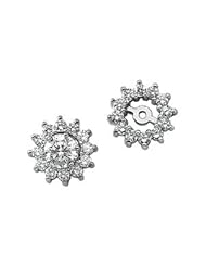 Pair 1/2 CT TW 14K White Gold Diamond Earring Jacket