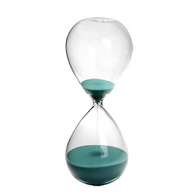 45 Min. Hourglass Sand Timer Jade 10"
