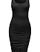 Awesome21 Women's Sleeveless Midi Length Rib Tank Dress