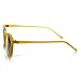 zeroUV - Vintage Retro Horn Rimmed Round Circle Sunglasses with P3 Keyhole Bridge (Yellow/Green)