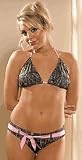 Weber Pink Trimmed Bikini Top Small