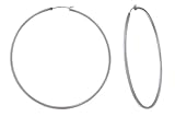 14K White Gold 2x65mm Lite Hoops