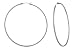 14K White Gold 2x65mm Lite Hoops