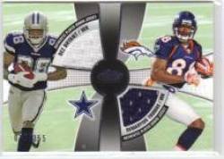 2010 Topps Prime 2nd Quarter Relics #BT Dez Bryant / Demaryius Thomas - Dallas Cowboys / Denver Broncos (Piece of Authentic Jersey - Serial #d to 355) (Football Cards)