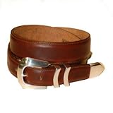 Brighton Oil Tan Leather Casual Belt, Sizes 32-42