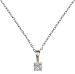9ct White Gold 10pt Single Stone Diamond Pendant on 18 Trace Chain