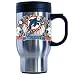 Miami Dolphins Stainless Steel 18 oz Beverage Travel Mug - NFL Football Fan Shop Sports Team Merchandise