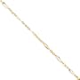 14k polished gold anklet, 9 inch