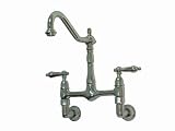 Elements of Design ES1091AL Heritage 8 Wall Mount Kitchen Faucet, Chrome