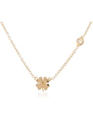 Shy by Sydney Evan Diamond Bezel Clover Necklace