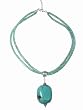 Sterling Silver Genuine Turquoise Necklace