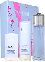 Angel Innocent by Thierry Mugler for Women 3 Piece Set Includes: 2.6 oz Eau de Parfum Spray + 3.5 oz Crystal Shower Gel + 1.06 oz Indulgent Body Cream