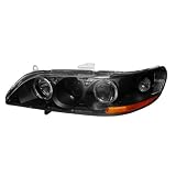 1998-2002 Honda Accord Projector Head Lights Halo Black Clear Amber Reflector by Instyleparts