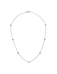 Platinum Diamond By The Inch Necklace 18 Inch