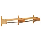 64" Coat and Hat Rack - Dark Mahogany Finish (Dark Red Mahogany) (11.5"H x 65.75"W x 15.5"D)