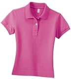 NEW District Threads - Ladies Stretch Pique Sport Shirt Island Pink-XXL