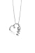 Sterling Silver Open Heart Pendant with Shooting Star, 18