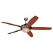 Monte Carlo 5FNR60RID-L Fenton 60-Inch 5-Blade Ceiling Fan, Roman and Iberian Bronze Finish
