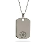 Eve's Addiction Stainless Steel Soccer Dog Tag