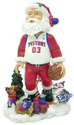 Detroit Pistons Santa Claus Forever Collectibles Bobble Head - Basketball Sports Merchandise