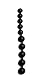 Orion 511641 Anal Pearls Black,  Biegsamer Analkugel-Stab aus schwarzem Gleitmaterial mit 10 Kugeln. 27,5 cm lang, &Oslash; 2-2,5 cm.