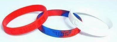 Chicago Cubs MLB Baseball Set of 3 Rubber Wristbands / Bracelets / Baller Bands