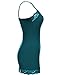 Plus djustable Lace Long Cotton Cami Tops,004-blue Jade,X-Large