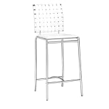 Criss Cross Set of 2 Counter Chairs in White Finish By Zuo Modern