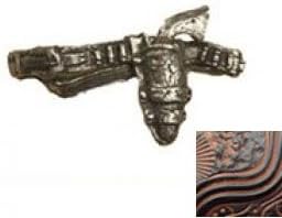 Anne at Home 253-730 Gunbelt Facing Left Pull in Black with Terra Cotta